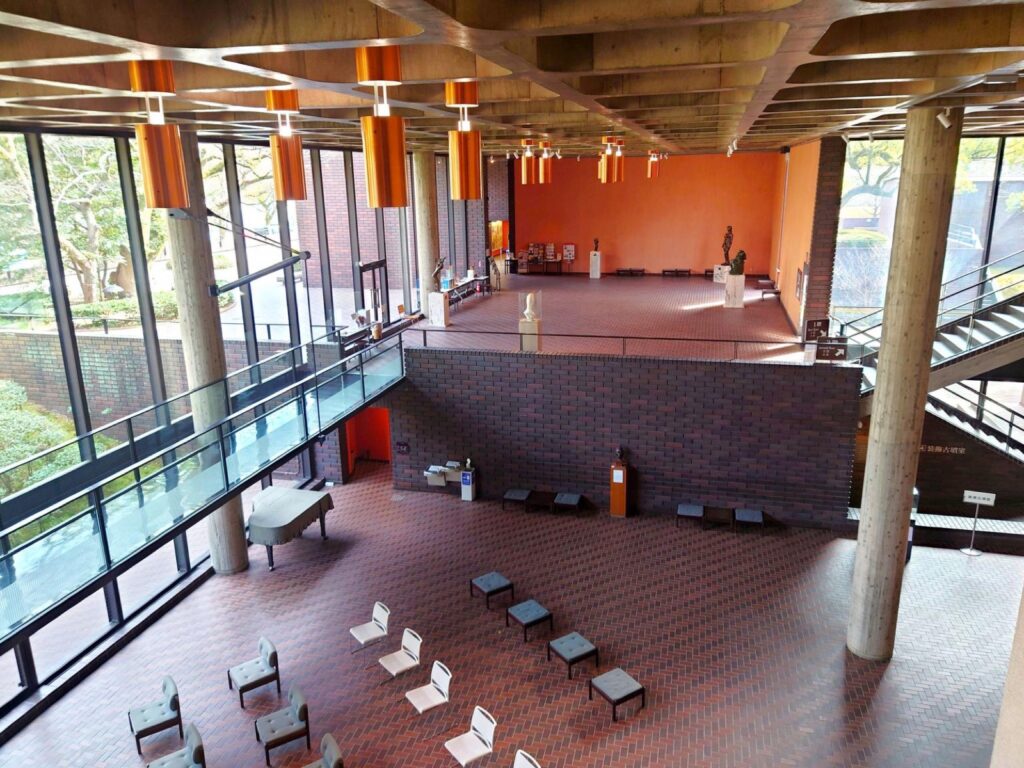The entrance hall inside the Museum of Art
