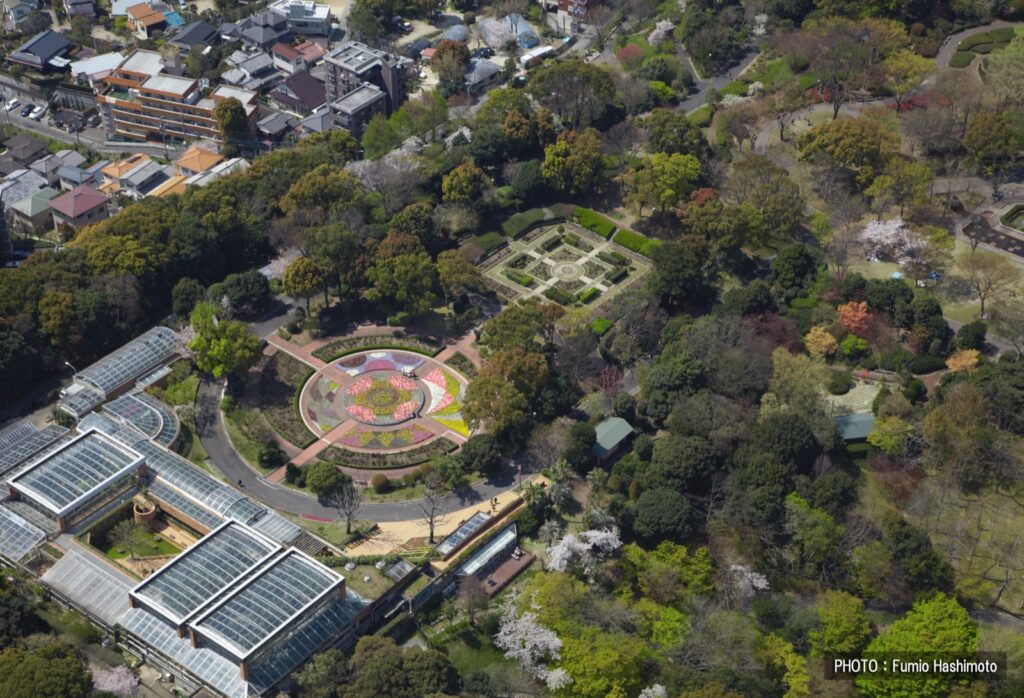 10月3日・4日は入園無料。福岡市動植物園、一人一花サミットの2日間 福岡市動植物園・上空から(別アングル)