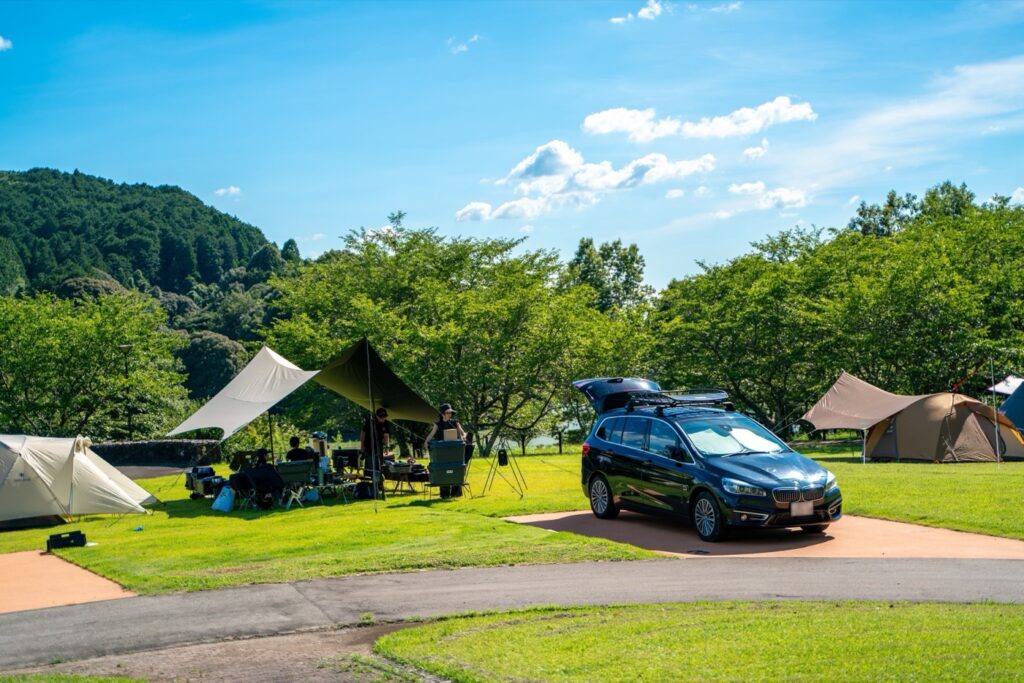 福岡県のキャンプ場14か所。料金・予約方法と近くの立ち寄り湯 朝倉オートキャンプ場のオートサイト