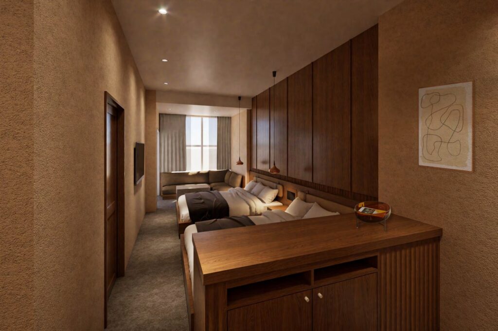 【開店予定】福岡の新店9件。HOTEL NID・天神シャングリラ・ギンノモリなど10〜12月 2〜7階の客室(イメージ)