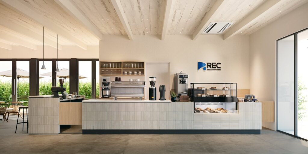 【開店予定:10月31日】東区香椎照葉のREC COFFEE カウンターのイメージ(完成予想図)