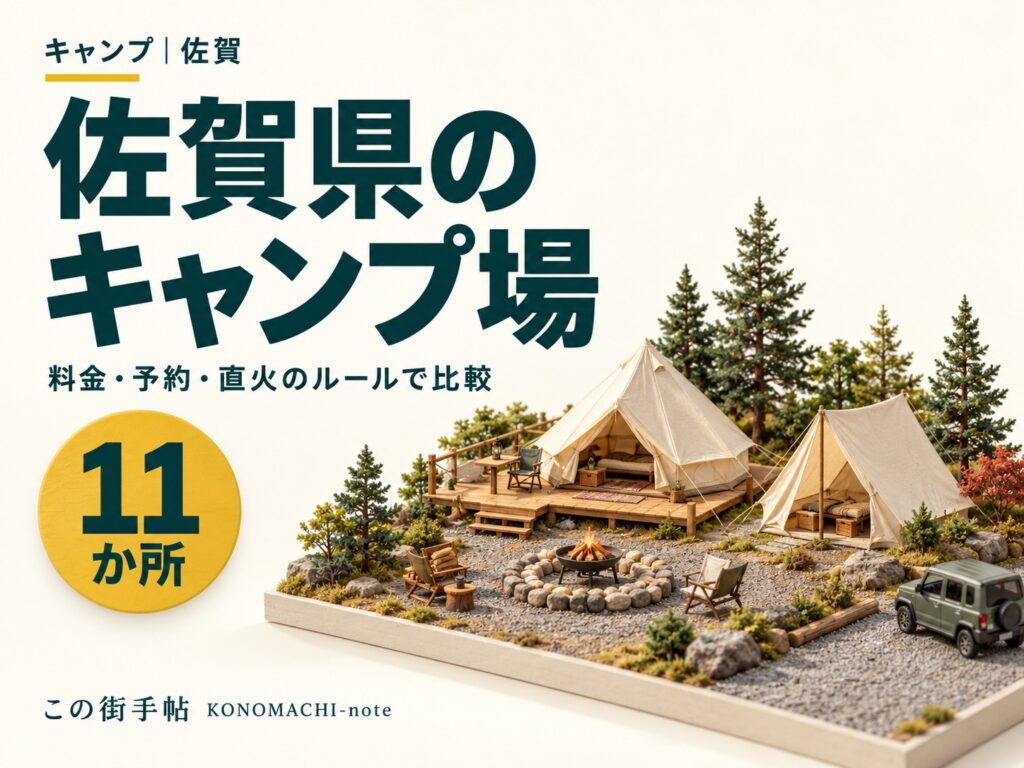 佐賀県のキャンプ場11か所。料金と予約、直火はほぼ禁止（イメージイラスト）
