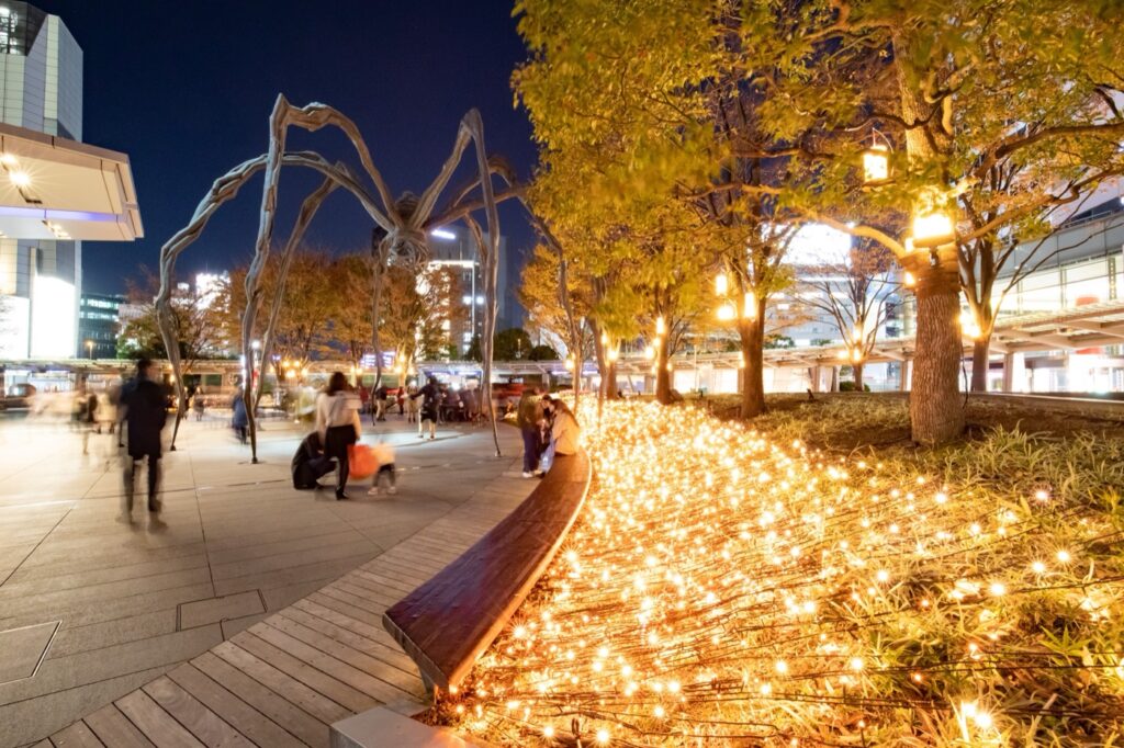 The 66 Plaza illumination at Roppongi Hills