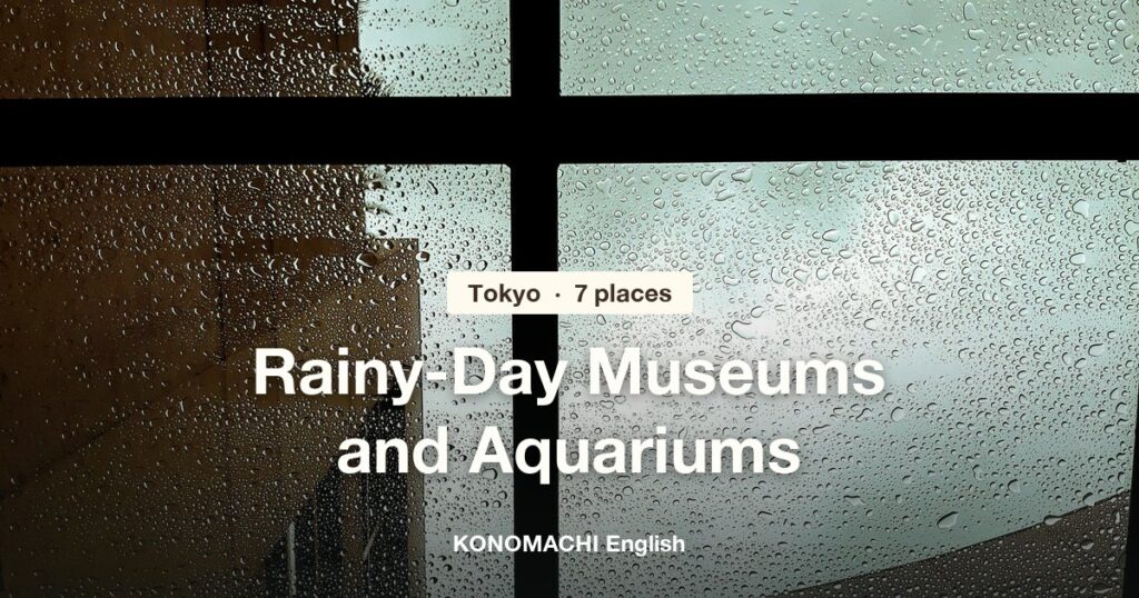 Rain drops on a window: rainy-day museums and aquariums in Tokyo