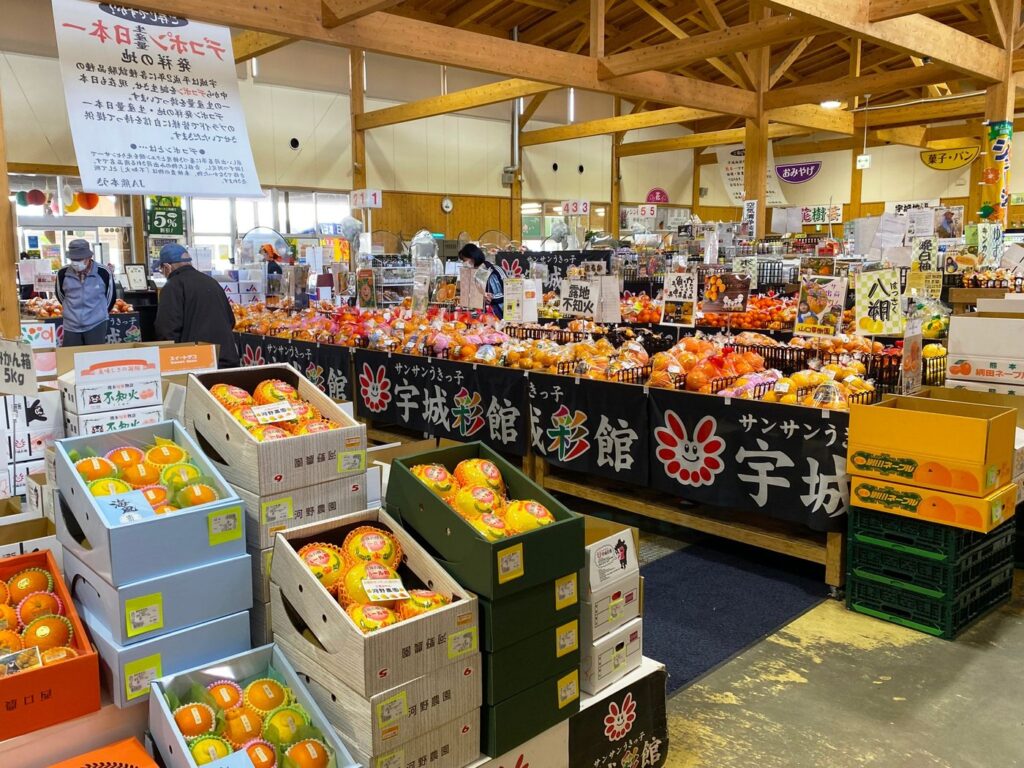 熊本県の直売所8か所。営業時間と休み、食事できる店と1割引の日 館内の柑橘売場