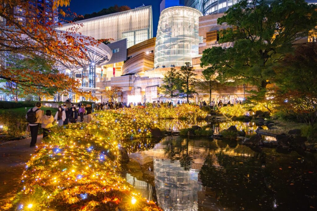 The Mouri Garden illumination at Roppongi Hills