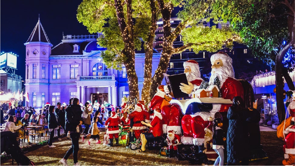 福岡のクリスマスマーケット2026。博多駅前は11月7日から、入場無料 貴賓館前広場のサンタ(過去の開催)
